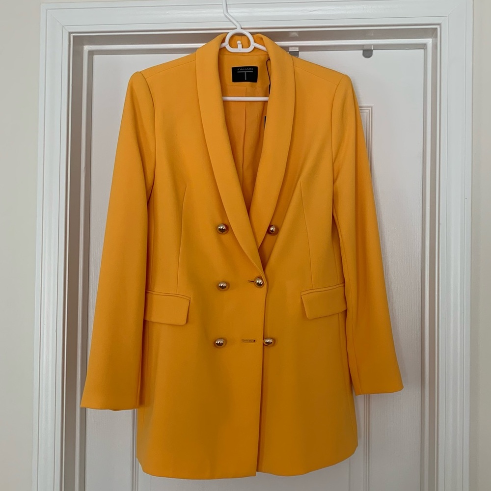 Tahari Yellow Blazers Jakets Size:6.